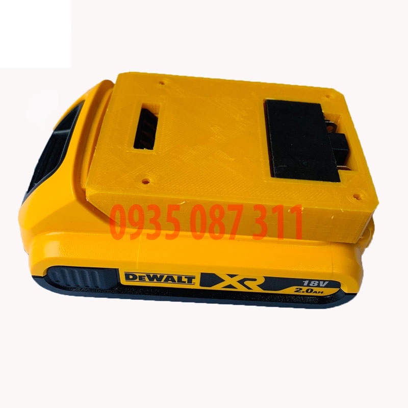 Đế Lấy Nguồn pin DeWALT 18V Tiếp Điểm,Tiếp Điểm Tháo Rời Được .