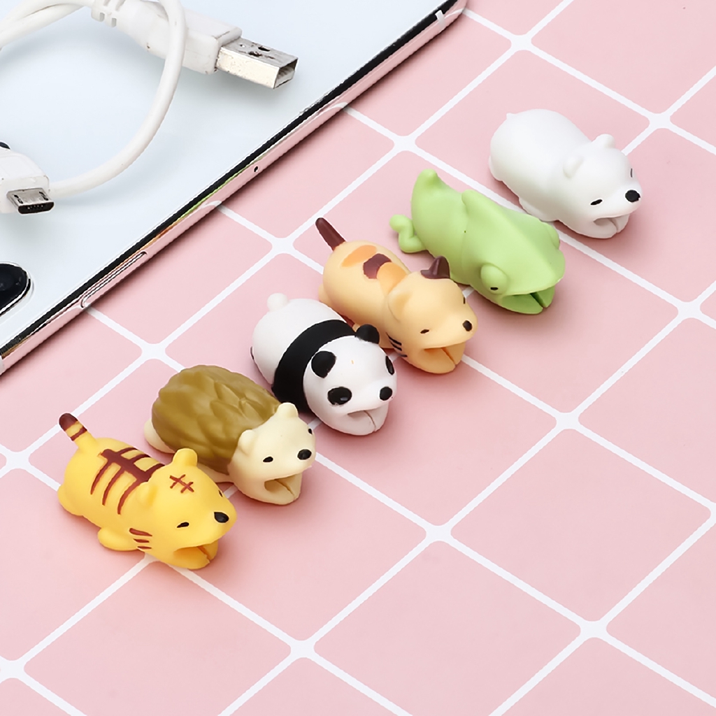 ｛youkun｝Cable Bite Protection Button Cute Animal Shaped Cable USB Data Transfer Head For Line