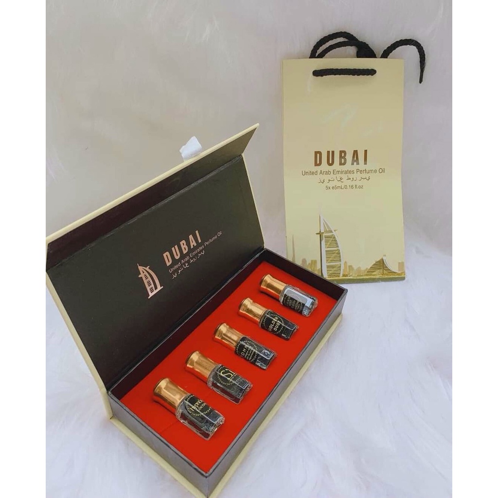 👑 L&G 💄 Sét 8 Chai Nước Hoa Dubai YURINO Dạng Chấm Hộp Sang Chảnh Có Gắn Đèn Led Thích Hợp Làm Qùa Tặng