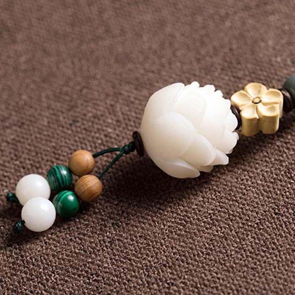 LILYES Dây Treo Điện Thoại / Chìa Khóa Xe Hơi Chống Thất Lạc Hình Hoa Sen Bồ Đề Mang Lại Tài Lộc Kiểu Retro Sáng Tạo