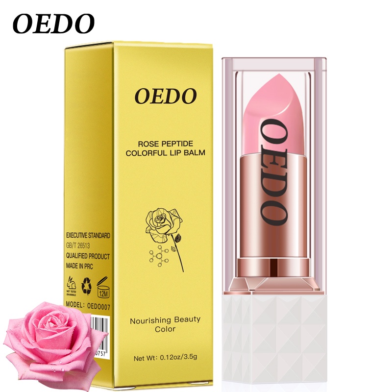 Son Dưỡng Môi OEDO Thay Đổi Màu Sắc Tinh Chất Hoa Hồng  chống lão hóa và Dưỡng ẩm Môi ẩm làm 3.5g