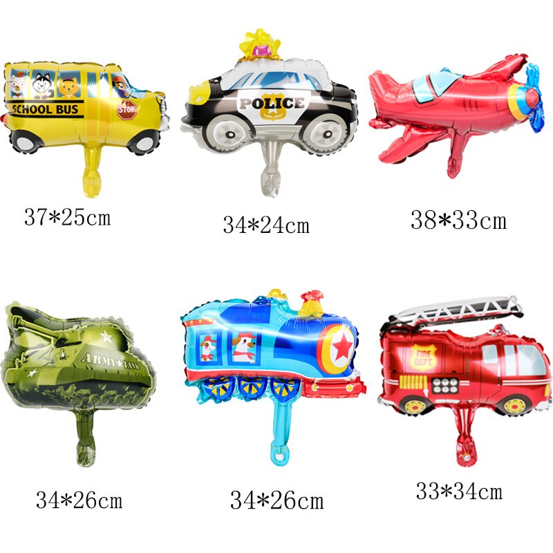 Bong bóng lá nhôm hình xe buýt/ tàu hỏa/ xe buýt mini trang trí tiệc sinh nhật cho bé