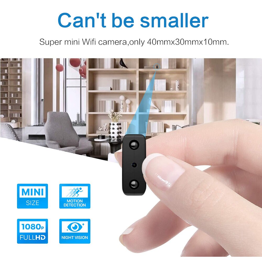 Máy Quay An Ninh Mini Hd 1080P Kết Nối Wifi Hỗ Trợ Tầm Nhìn Ban Đêm DV DVR V380 APP | BigBuy360 - bigbuy360.vn