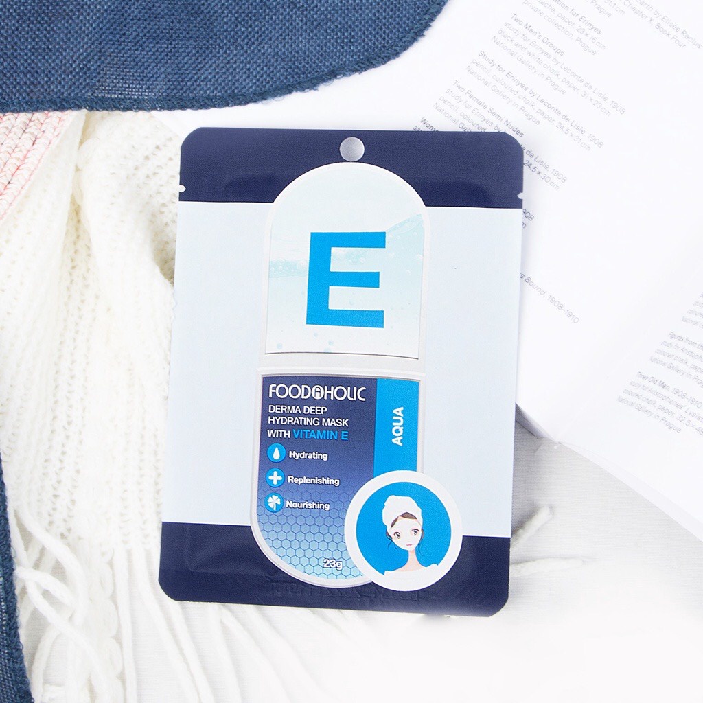 Mặt Nạ Foodaholic Vitamin E  Derma Deep Hydrating Mask With Vitamin E Cấp Nước Phục Hồi Da 23g