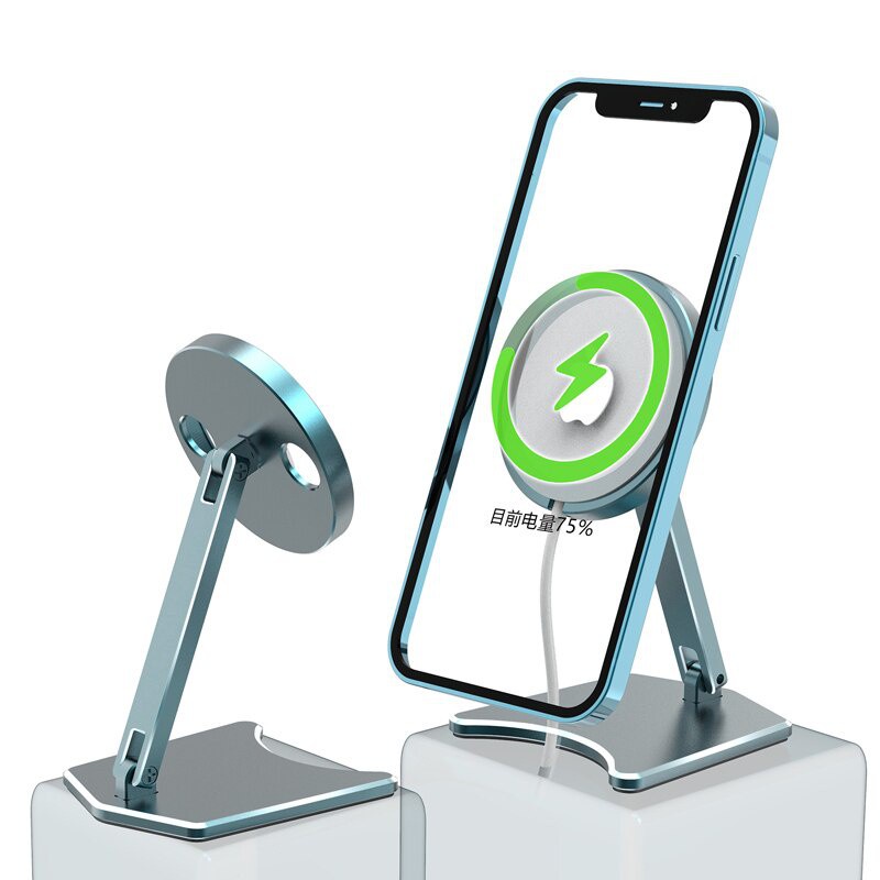 Giá Đỡ Điện Thoại Kiêm Sạc Không Dây Hít Nam Châm Điều Chỉnh Được Cho iPhone 14 13 12 Pro Max