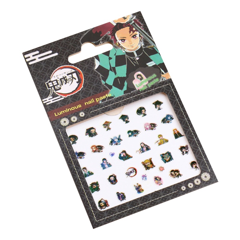 Nhãn Dán Móng Tay Hóa Trang Nhân Vật Hoạt Hình Demon Slayer