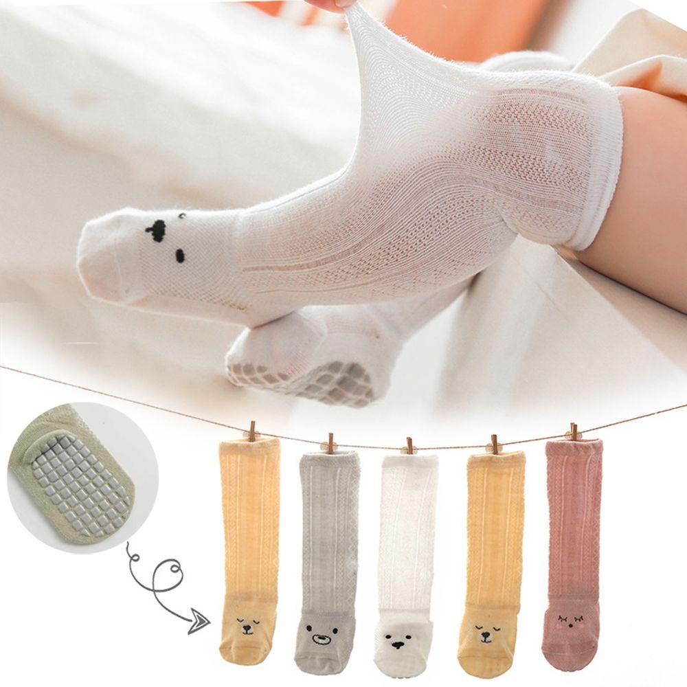 MIHAN1 Vớ Mỏng Chống Trượt Họa Tiết Động Vật Dễ Thương Cho Bé