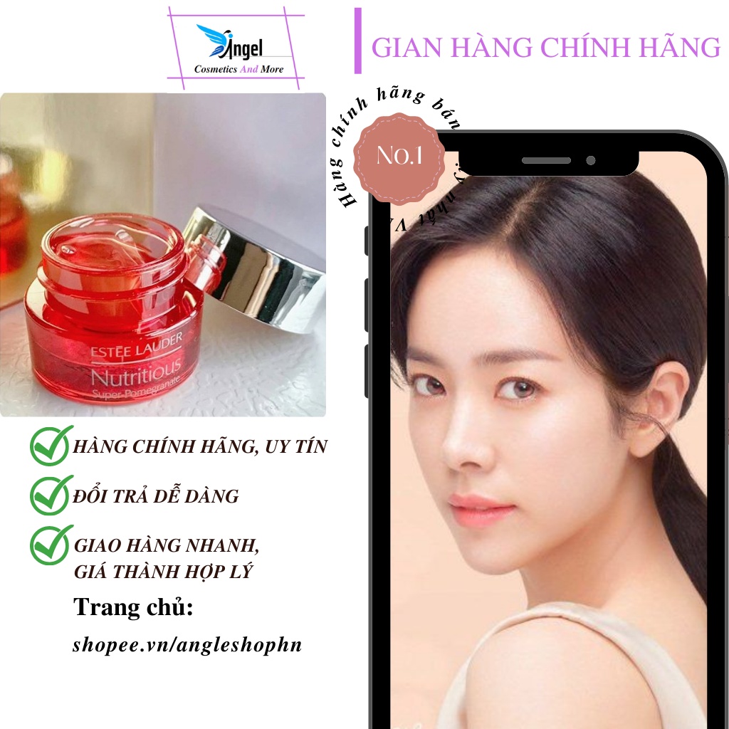Kem dưỡng mắt lựu đỏ Estee Lauder Nutritious Super Pomegranate Radiant Energy Eye Jelly 5ml phục hồi vùng da mắt