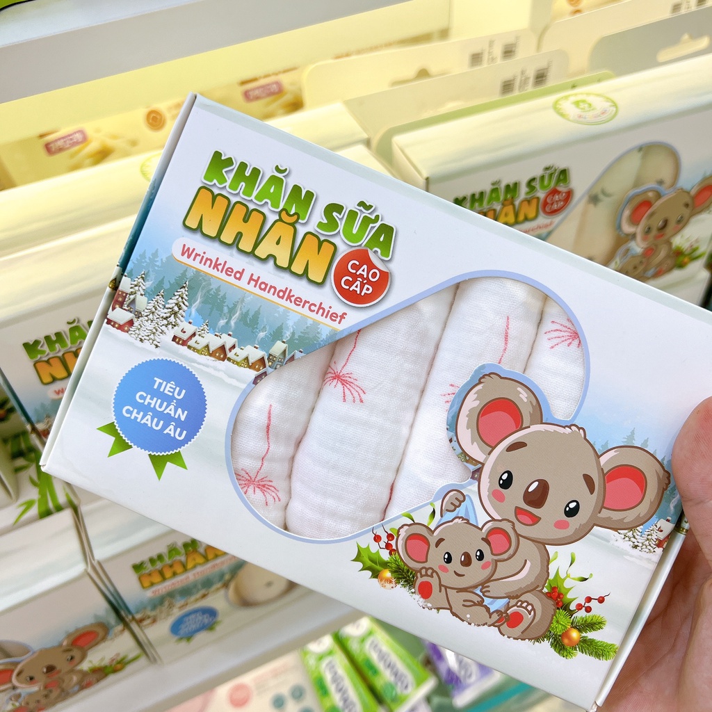 Mipbi Khăn Sữa Cho Bé Chất Liệu 100% Sợi Tre