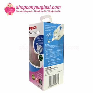 Bình Sữa Pigeon Softouch PP Plus 160ml - Size SS 0m+