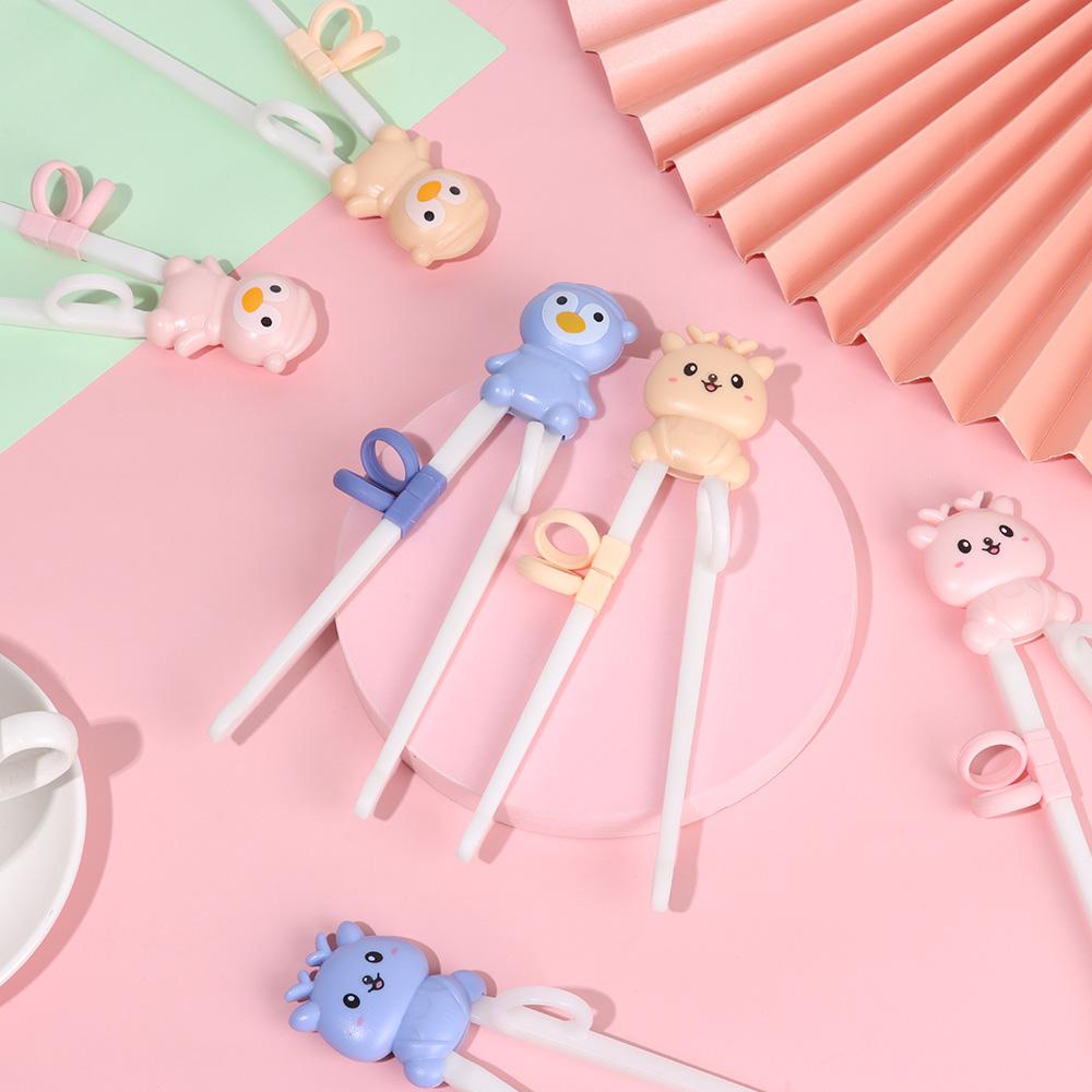 LANFY Đũa Tập Ăn Họa Tiết Hoạt Hình Dễ Thương Cho Bé