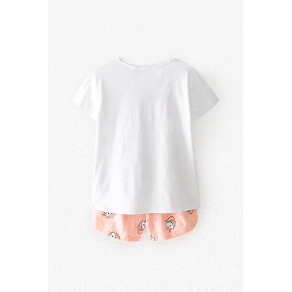Bộ cotton Pony Kỳ Lân hồng siêu xinh