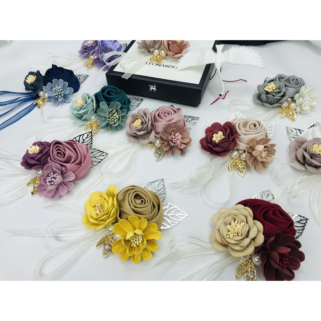 Hoa cài áo handmade cao cấp - hoa chùm sang chảnh