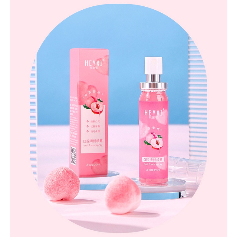 Xịt Thơm Miệng HEYXI 20ml Hoa Quả Thơm miệng sạch sẽ thơm mát A269
