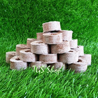 Bộ 100 viên nén ươm hạt, viên nén ươm hạt xơ dừa hữu cơ trồng rau, dâu tây, thủy canh (loại lớn cao 60mm)