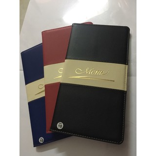 Bìa 10 lá menu may da cao cấp