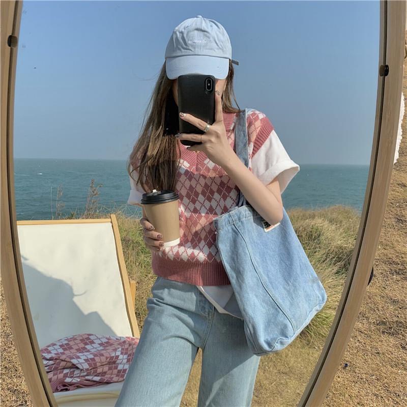 Áo len Gile Nữ, Áo Gile Len Họa Tiết Qua Tram Đơn Giản Hot Trend