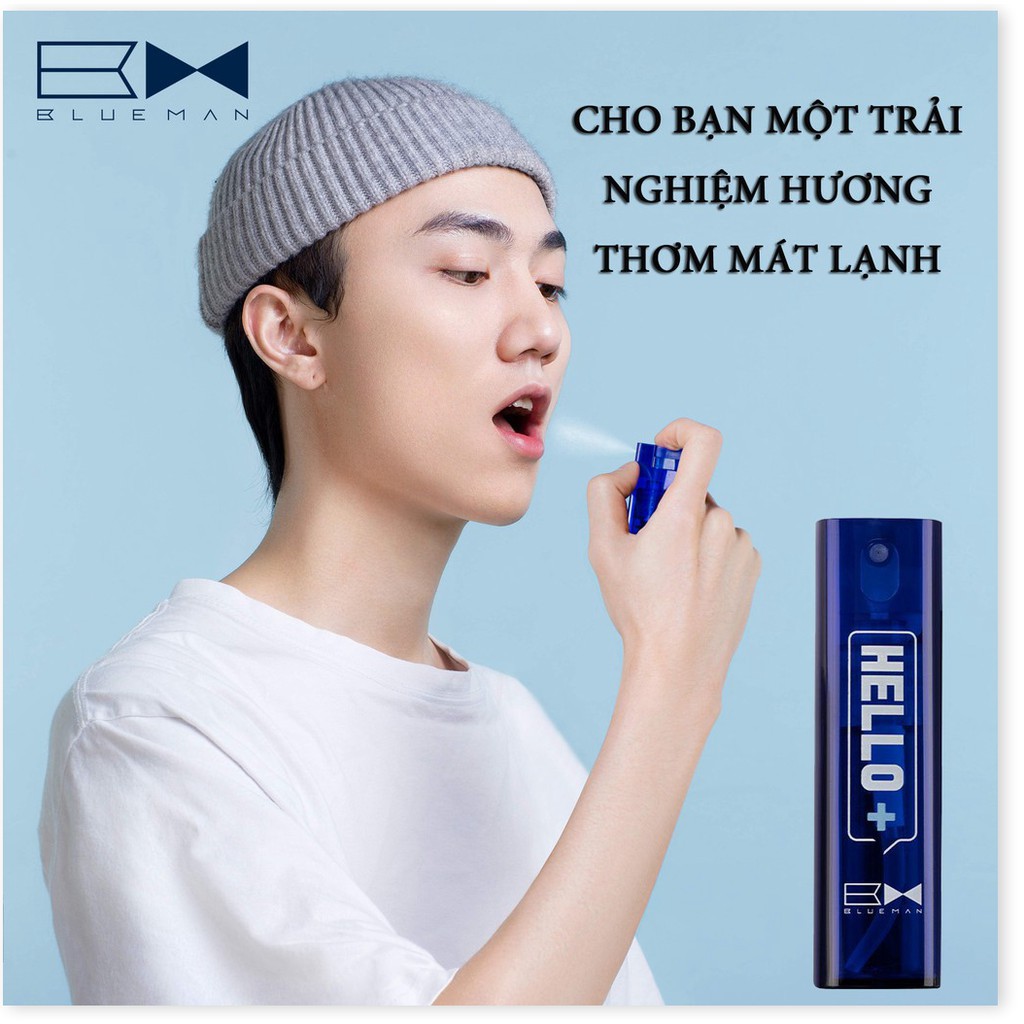[CHÍNH HÃNG] Xịt Thơm Miệng BLUEMAN Giúp Diệt Khuẩn Và Ngăn Ngừa Mùi Hôi Miệng HƯƠNG BẠC HÀ BLUEMAN 10ml