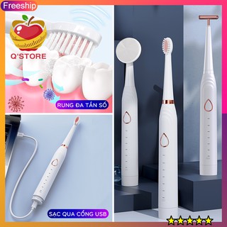 Bàn Chải Điện 💖HOT💖 Bàn Chải Đánh Răng Điện 6 Chế Độ Chải, Đánh Bóng, Làm Trắng Và Chăm Sóc Răng Toàn Diện Bảo Hành 6TH