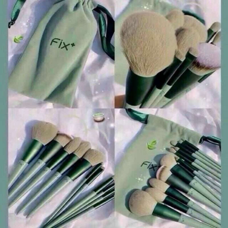 🍀LADY24H - Bộ Cọ Trang Điểm FIX Siêu Hót 13 Cây Fix+ Màu Xanh/ Màu Hồng Pastel-🍀LADY24H