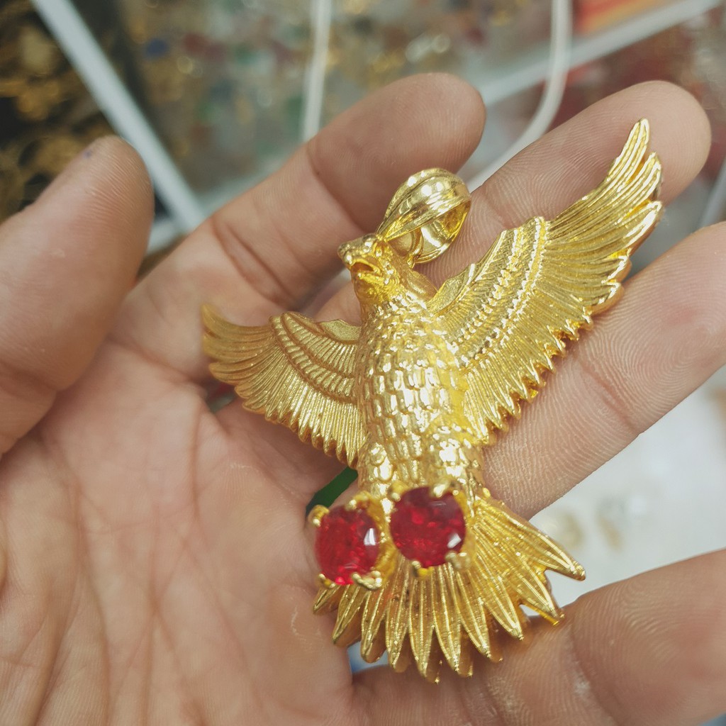 Mặt Dây Chuyền Chim Đại Bàng Ôm Đá Dành Cho Nam-Hợp kim mạ vàng 18k