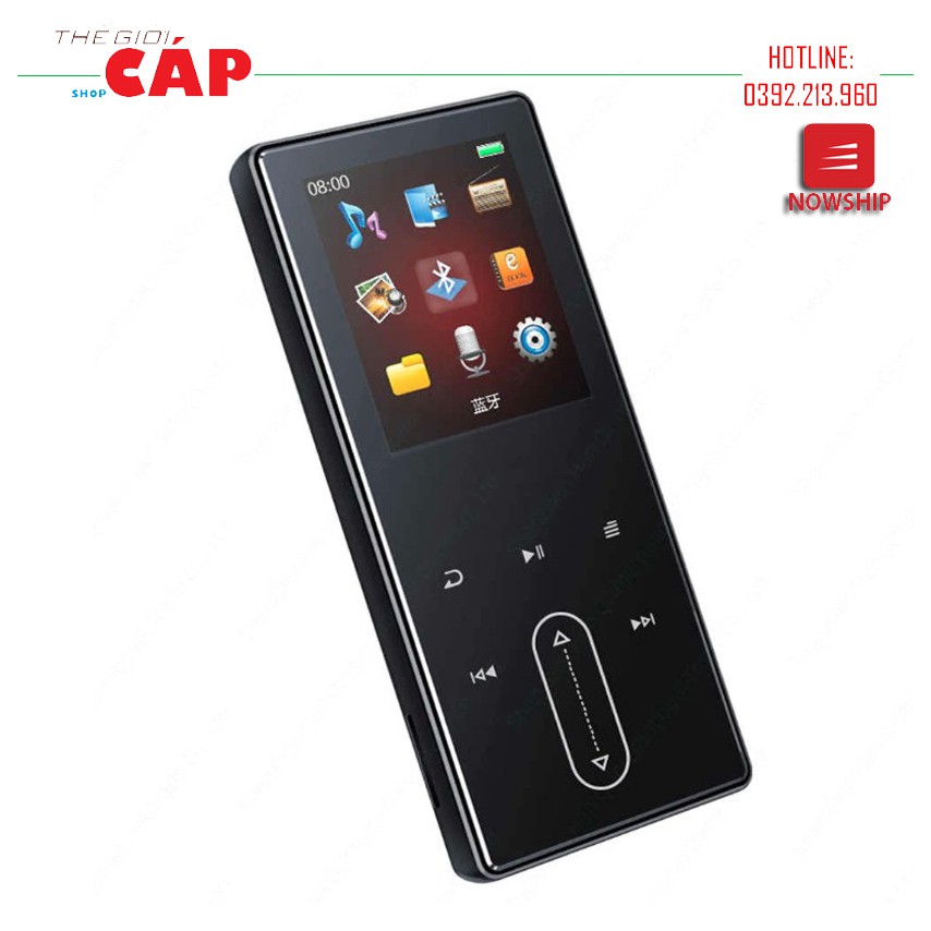 Máy Nghe Nhạc MP3 Lossless Bluetooth 4.1 Ruizu D22 Bộ Nhớ Trong 8GB (Có Loa Ngoài) - Hàng Chính Hãng