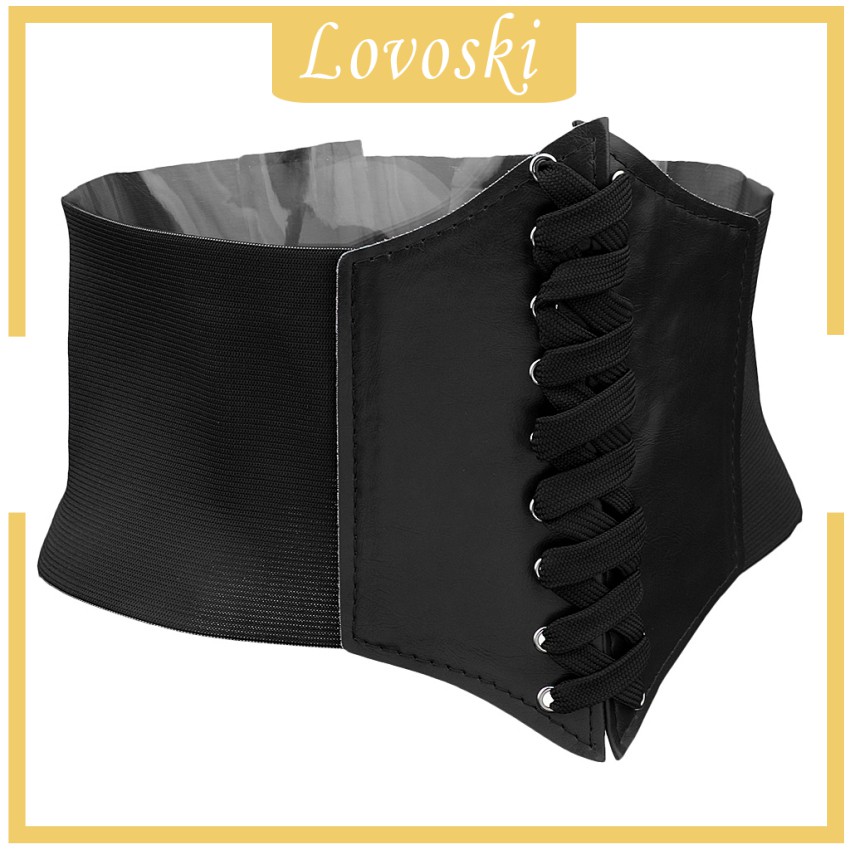 Đai Nịt Bụng Bản Rộng Co Giãn Màu Đen Thời Trang Cho Nữ