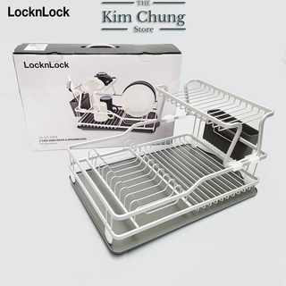 Giá úp chén bát đĩa 2 tầng lock&lock ldr207 gry - hàng chính hãng