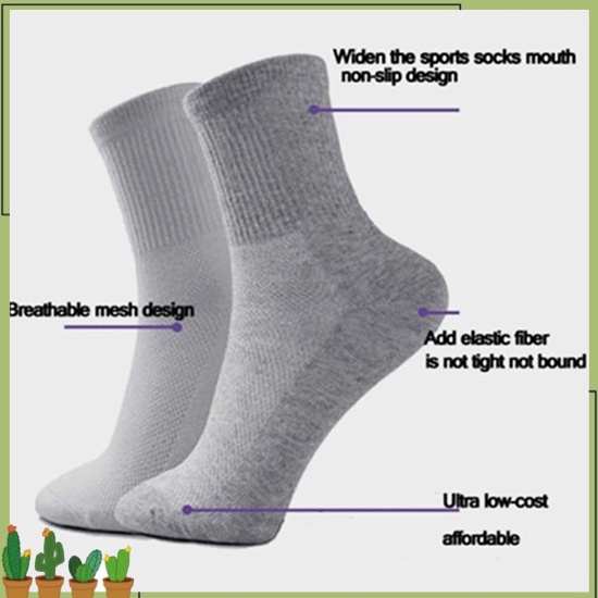 Set 5 Đôi Vớ Cotton Mềm Mại Thoáng Khí Thời Trang Mùa Đông Cho Nam
