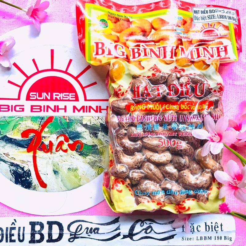 Hạt điều rang muối chưa bóc vỏ lụa (HCM)(500g) đặc biệt size LBBM 180 Big hút chân không