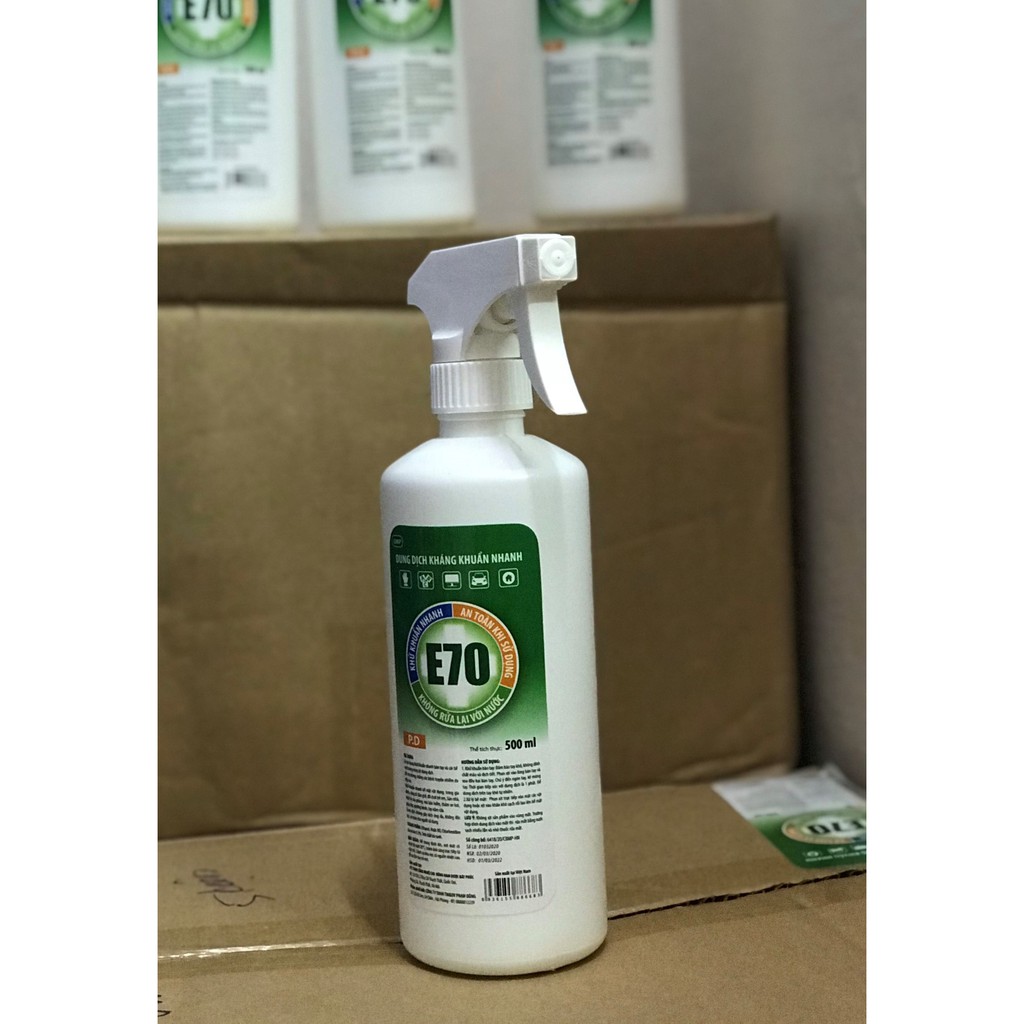 Dung dịch rửa tay khô sát khuẩn và xịt rửa bề mặt TM CARE E70 500ml | BigBuy360 - bigbuy360.vn