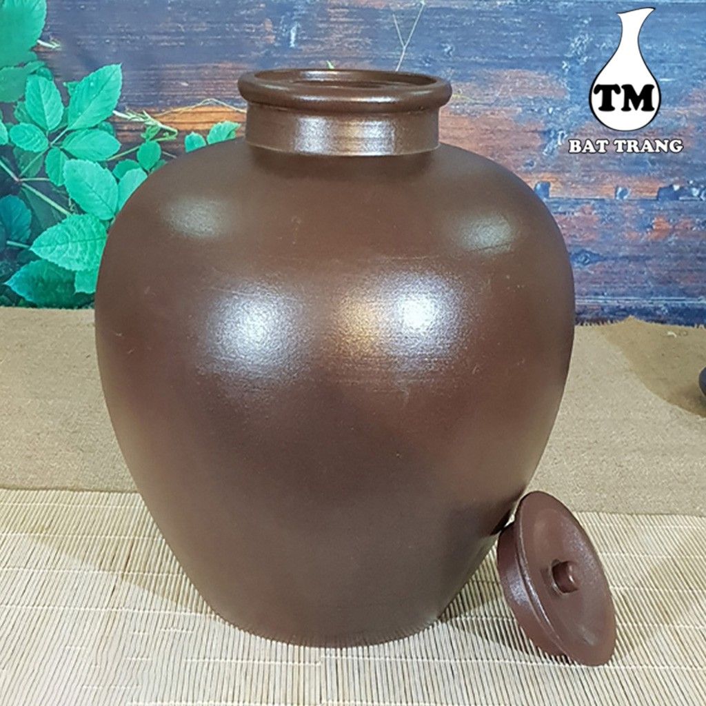 Chum Sành Đựng Nước, Hũ Ngâm Rươ.u Xưởng Gốm TM Mẫu Trơn Không Tráng Men