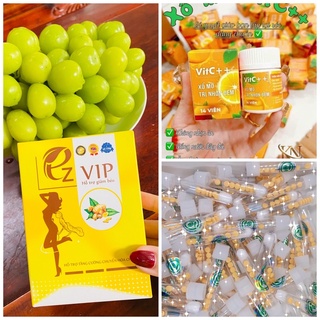 Combo 3 món mua 1 hộp ez vip . tặng 1 hộp vitc++ và 1 ống siết eo