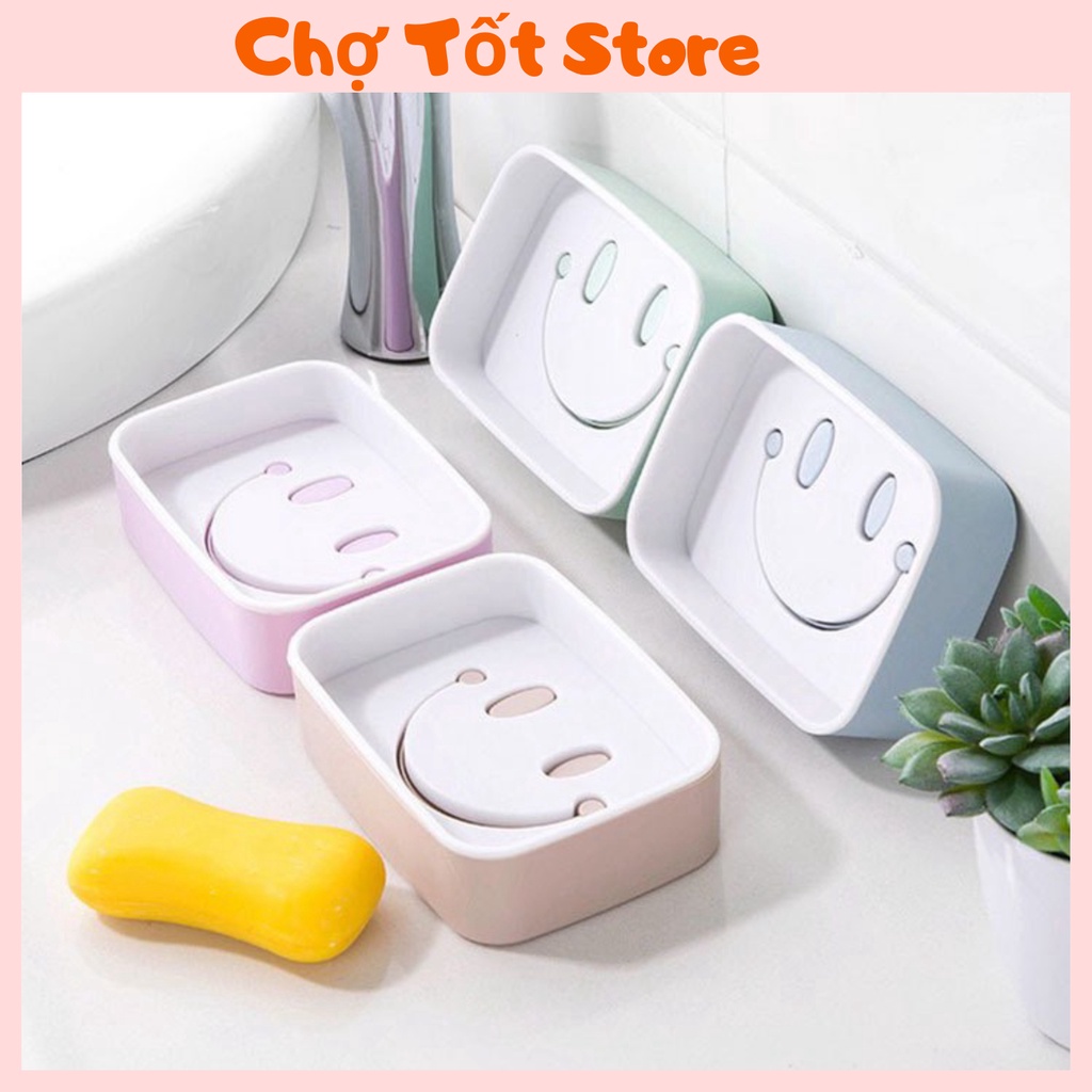 [❌GIÁ HỦY DIỆT❌]Khay Để Bánh Xà Phòng 2 Lớp Đáy Kín Hình Mặt Cười 88217 Chợ Tốt Store
