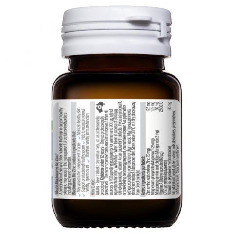 Kẽm Blackmores Bio Zinc 84 viên Úc | BigBuy360 - bigbuy360.vn