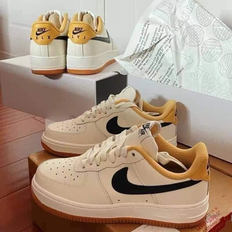 Giày Nike Air Force 1 AuthHàng Chính HãngNike By You AF1 Custom White Beige  2021- Simple Sneaker