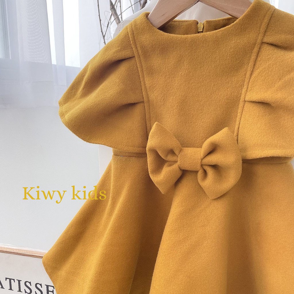 Váy dạ kèm mũ nồi KIWY KIDS dáng xoè phòng cách quý cô PARIS Kids05 cho bé gái từ 0 đến 12 tháng