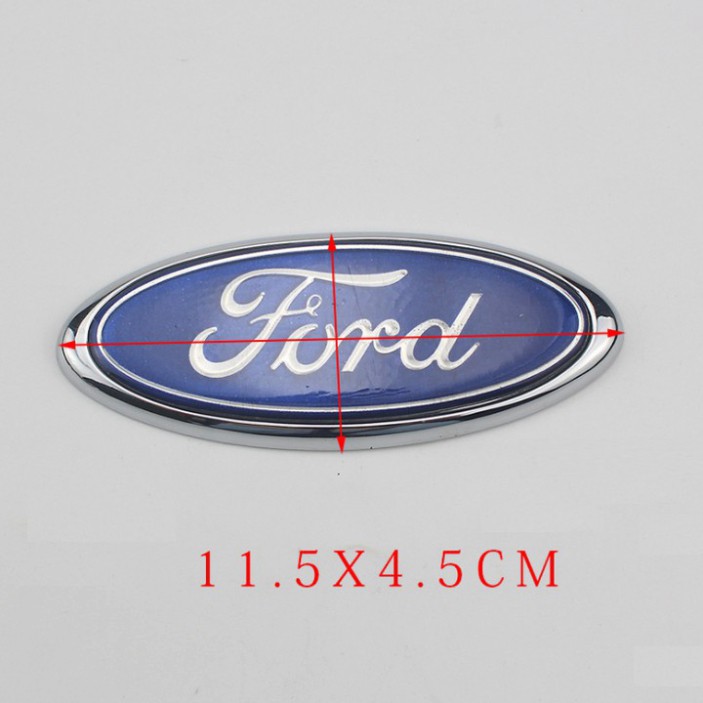 Sản phẩm Logo biểu tượng trước và sau xe ô tô Ford Kích thước 11.5cm*4.5cm chất liệu Nhựa ABS .
