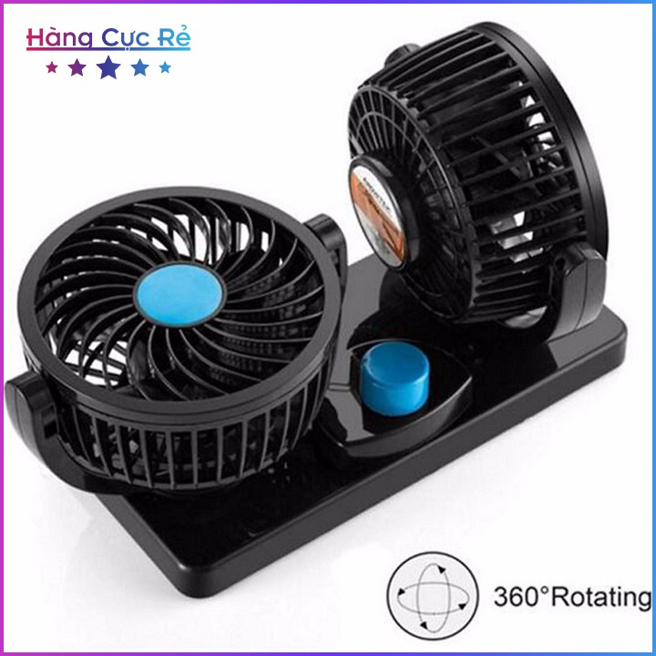 Quạt Đôi Mini 2 bên xoay 360 độ, dùng tẩu sạc 12V chuyên dụng trên ÔTÔ  💢Freeship💢 Shop Hàng Cực Rẻ