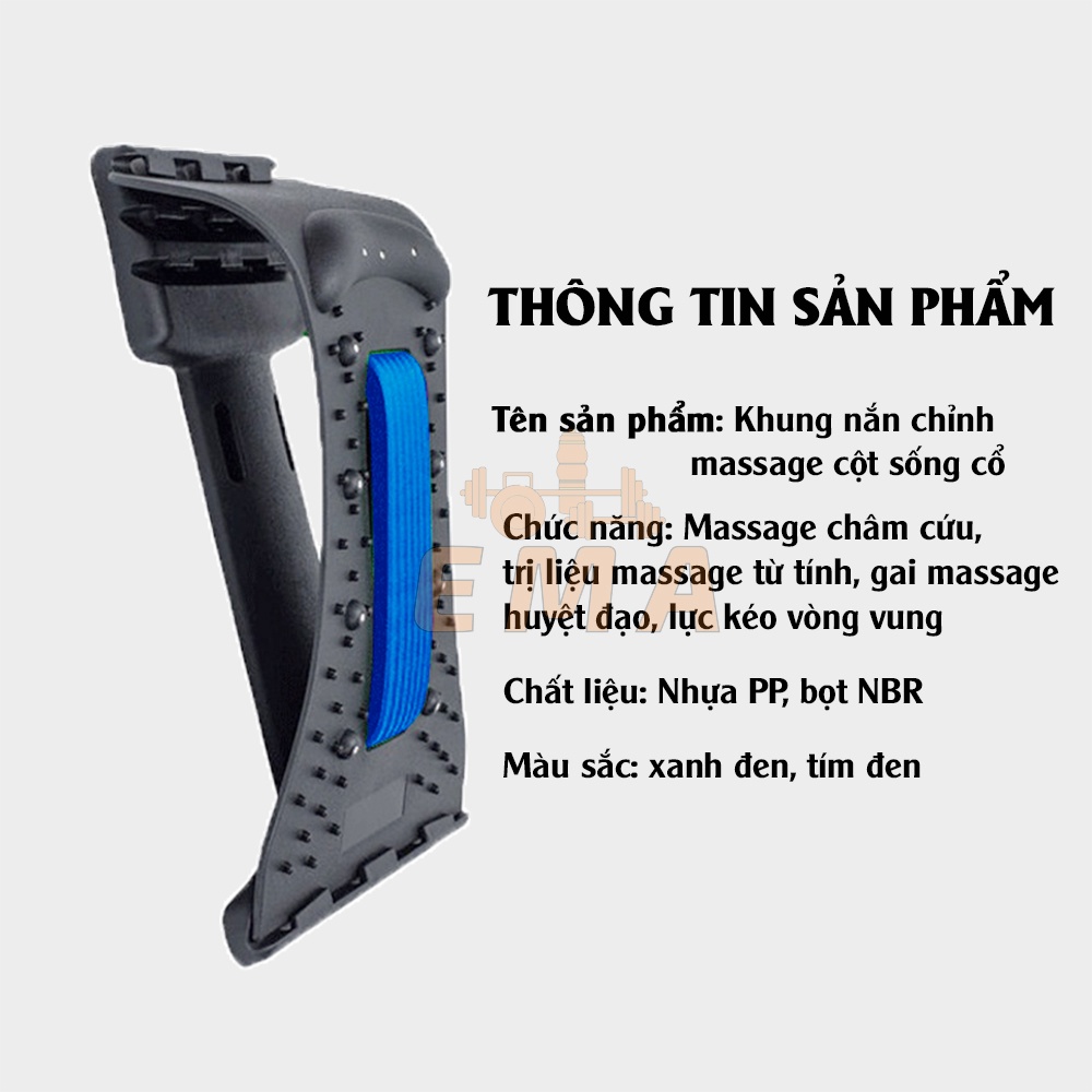 Khung nắn chỉnh đốt sống cổ chống thoái hóa, giảm đau mỏi cổ vai gáy EMA