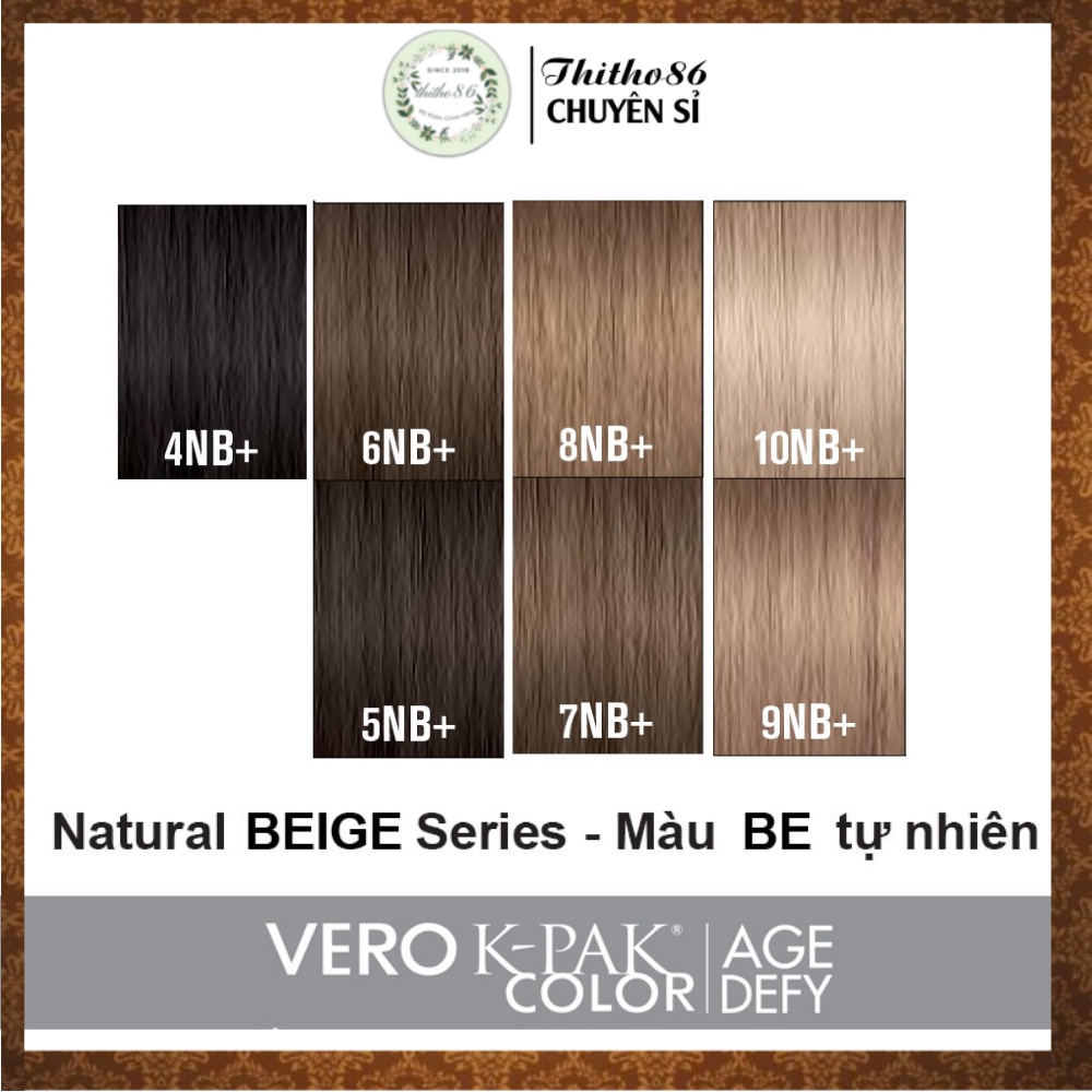 Natural Beige Series NB - Màu nhuộm phủ bạc thời trang JOICO Vero K-Pak Color Age Defy (Tông màu be tự nhiên)