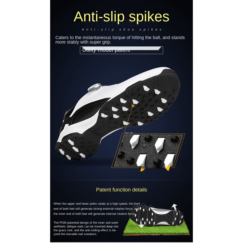 Giày chơi golf PGM chống trượt chống nước cho nam