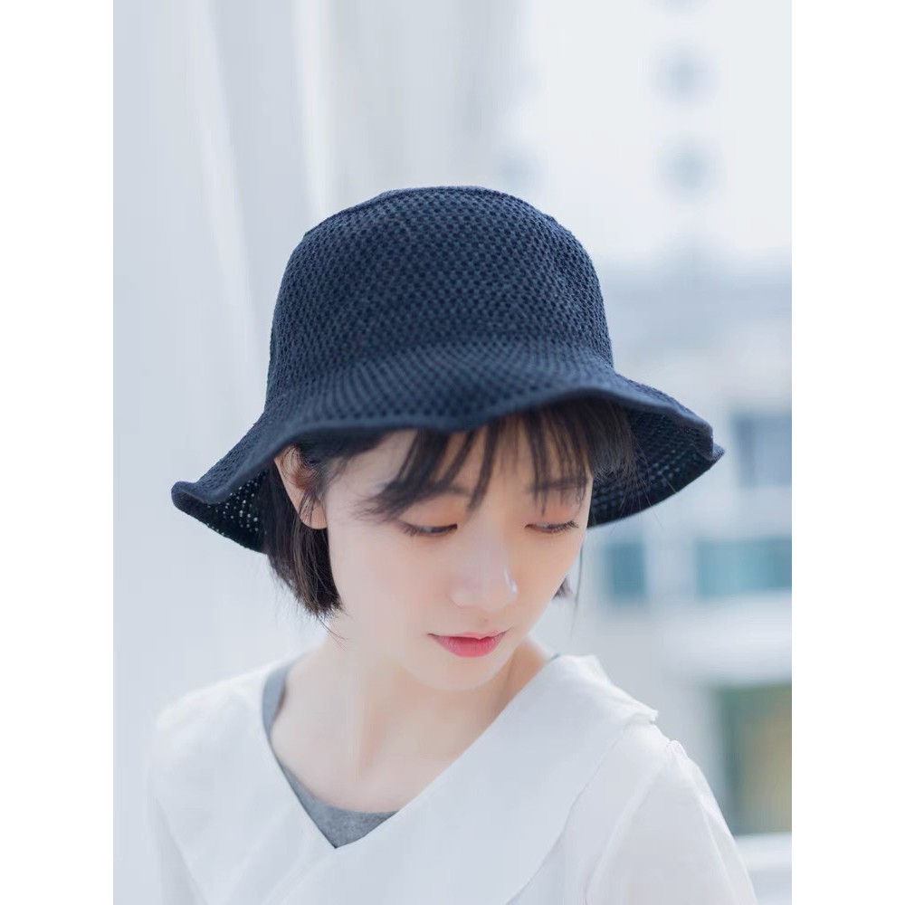 Nón bucket vành kẽm uốn lượn sóng - Mũ đi biển đi du lịch tiểu thư vành lượn Siêu Xinh