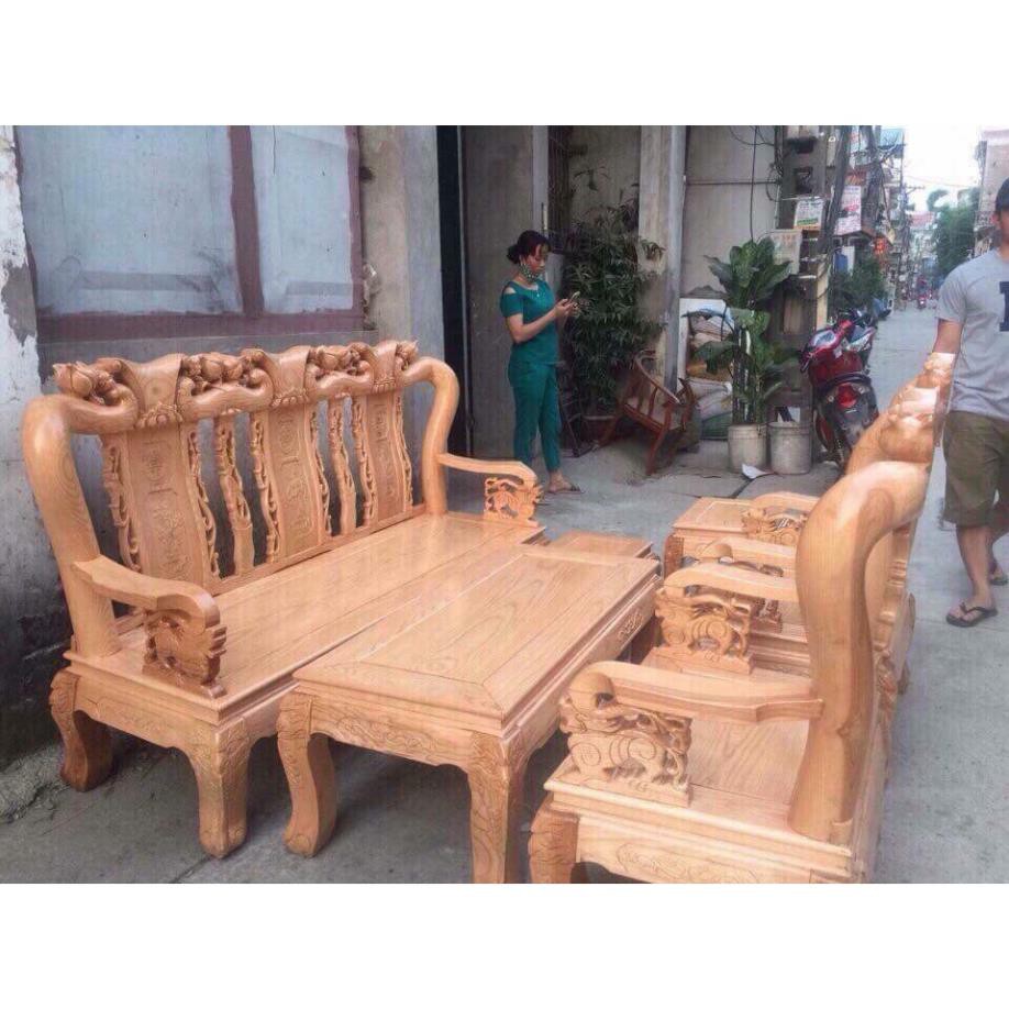 Bộ bàn ghế Minh Quốc Đào gỗ sồi
