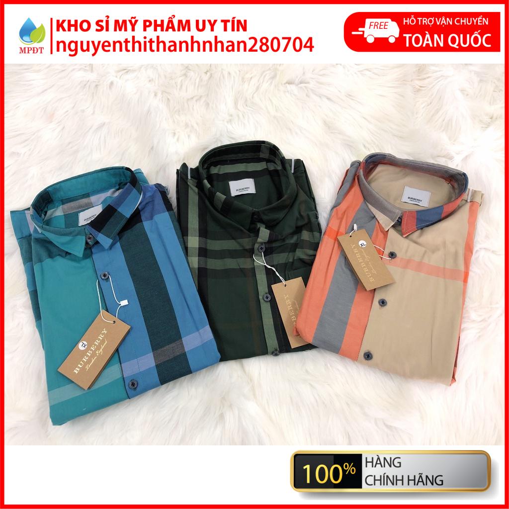 Áo sơ mi - Áo sơ mi BurBeRi cao cấp ,mềm mịn, thấm hút mồ hôi, form trẻ trung