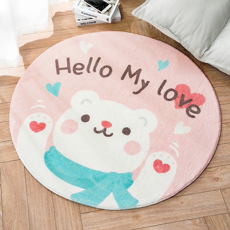 Thảm trải sàn lông cừu, thảm decor trang trí phòng siêu xinh cho bé