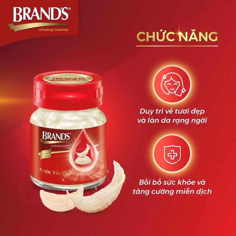 Hộp Quà 5 Chai Nước Yến Thật BRAND'S Đường Phèn (42ml/Chai)