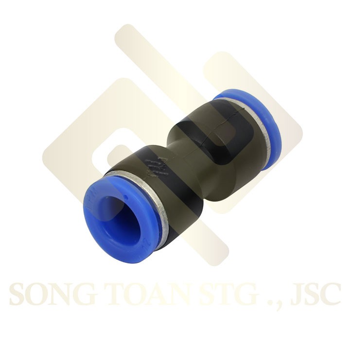 Nối thẳng hai đầu nối nhanh cắm 2 ống bằng nhau sử dụng nối ống nhựa PU khí nén chất lỏng phun sương hơi