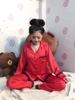 Bộ pijama lụa satin ren mới bao đẹp