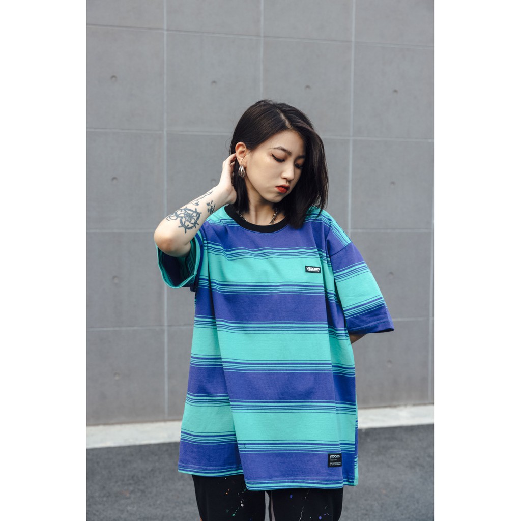 Áo thun nam nữ kẻ sọc unisex đẹp form rộng kiểu oversize, áo phông nam nữ RevoltClothes T526